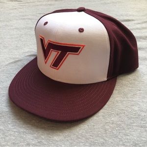 Virginia Tech Nike Red/White Maroon Dri Fit Hat, Men's 7 3/8
